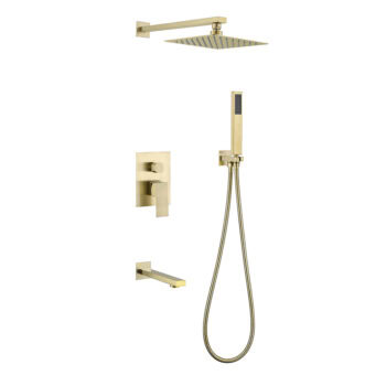 LINLI Venta caliente 8 pulgadas cascada ducha color oro 304SUS
