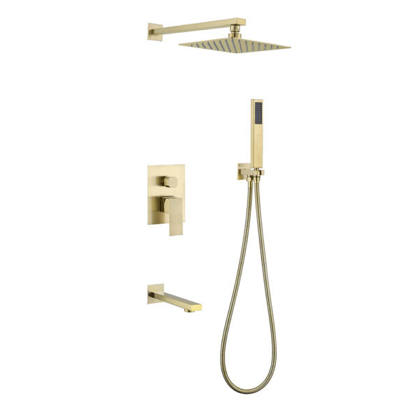 Venta caliente cascada ducha color oro 304SUS LINLI Venta caliente 8 pulgadas cascada ducha color oro 304SUS