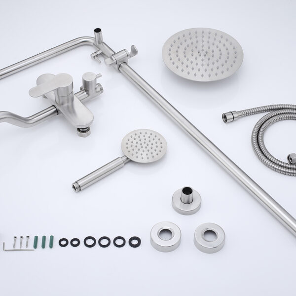 Top quality exposed shower set SUS304 accessories LINLI Top quality exposed shower faucet set SUS304 - Image 9