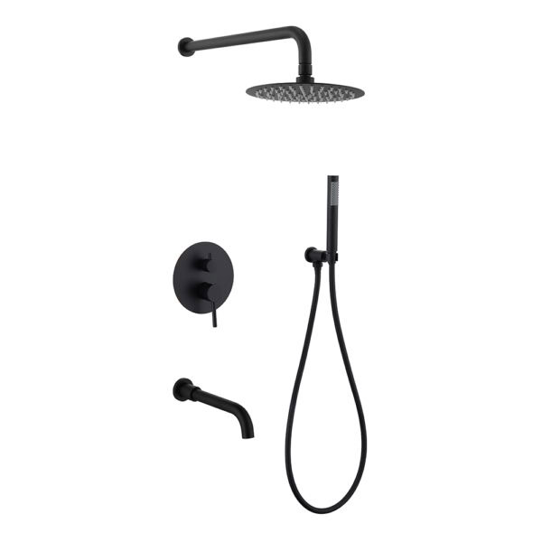 grifería de ducha Grifería para ducha de baño de alta calidad color negro