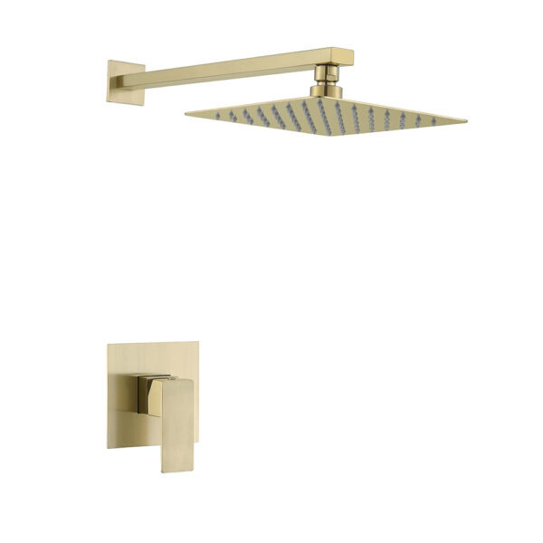 rociador de techo LINLI Moderno set de ducha dorado de pared SUS304