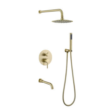 Set de ducha empotrado para baño diseño de lujo color oro