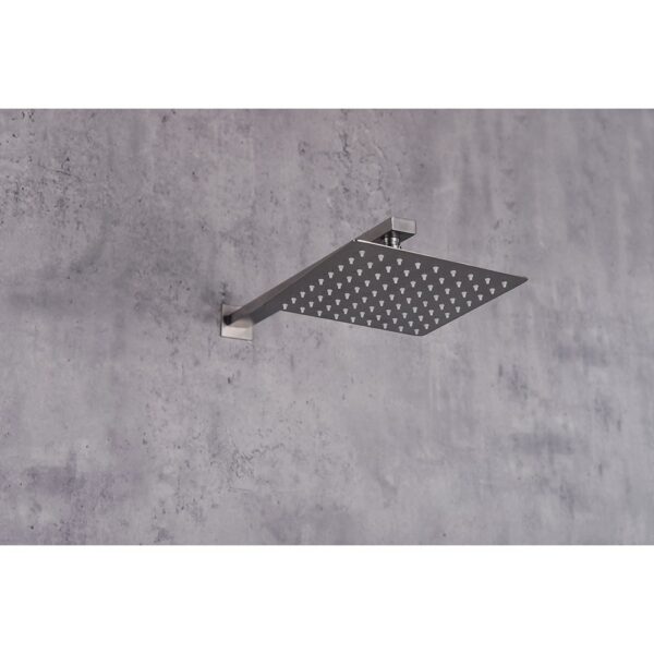 ducha cuadrada lado1 Bathroom rain shower head with handheld concealed mixer brushed color - Imagen 3