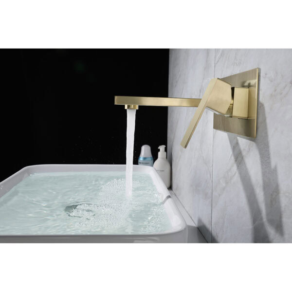 grifo de pared lado 2 Good quality wall mounted basin mixer 304 stainless steel - Imagen 4
