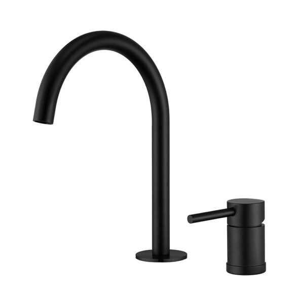 2022 mezclador de lavabo negro mate de nuevo diseño