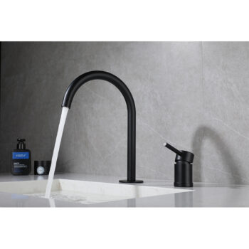mezclador de lavabo negro mate