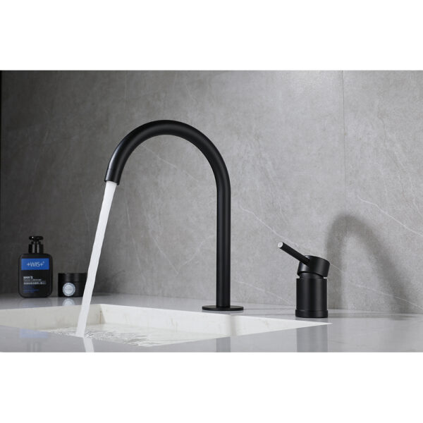 mezclador de lavabo negro mate