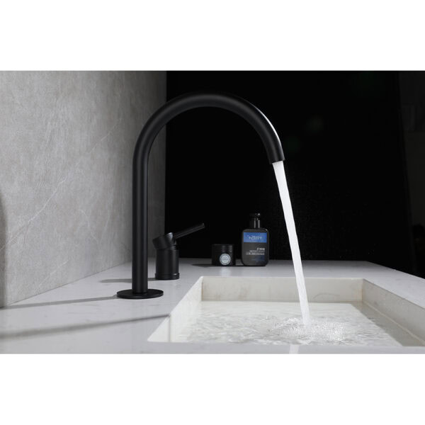 2022 new design matte black basin mixer - Imagen 3