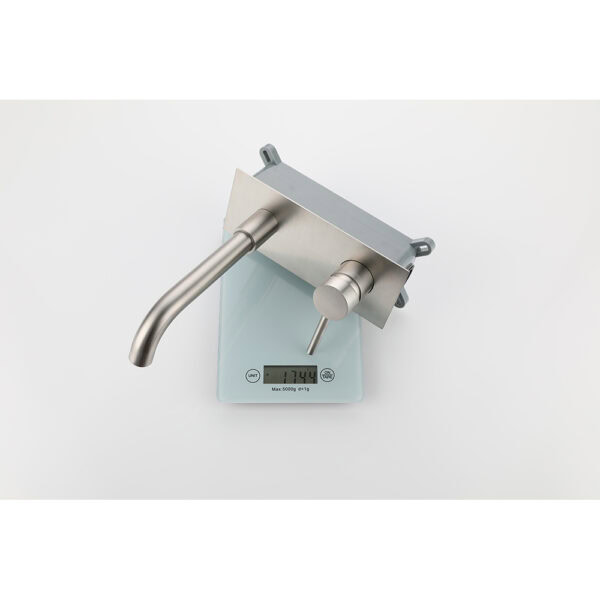 High quality concealed stainless steel basin mixer brushed color - Imagen 6