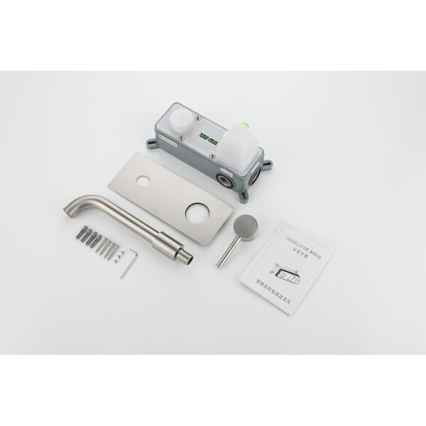 High quality concealed stainless steel basin mixer brushed color - Imagen 7