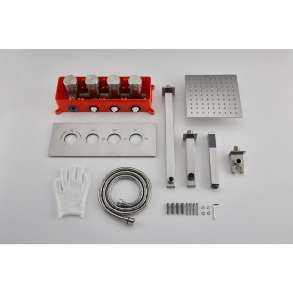 válvula termostática de ducha 2 LINLI Wall Mounted Thermostatic Shower System SUS304 - Imagen 2