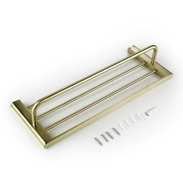 LINLI Top Quality Gold Wall Mount Bath Towel Rack - Imagen 2