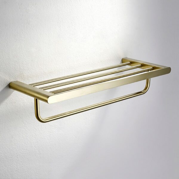 LINLI Top Quality Gold Wall Mount Bath Towel Rack - Imagen 6