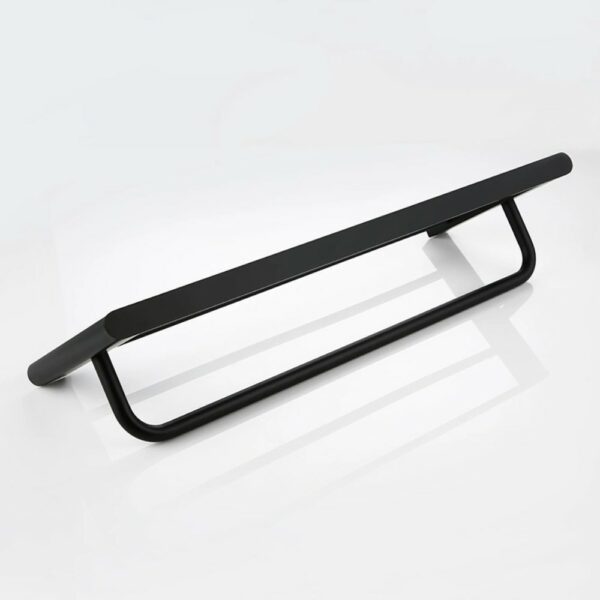 Wall Mounted Black Towel Rack Bathroom Artifact - 图片 7