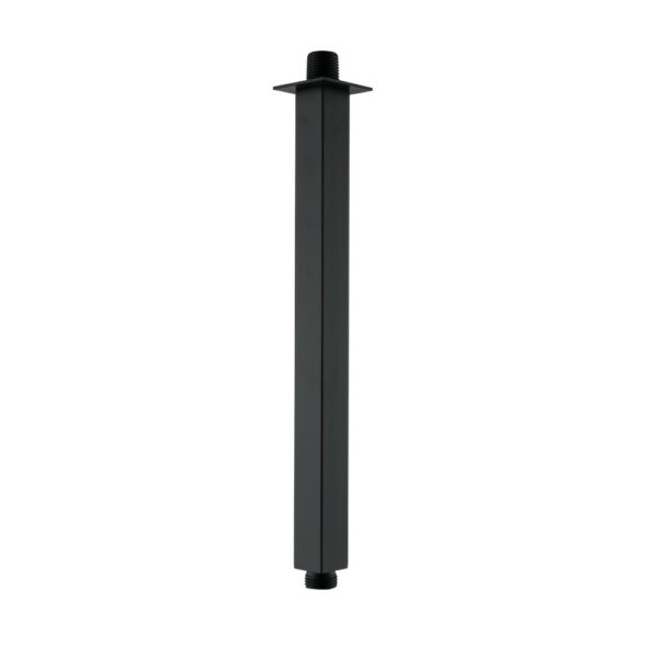 Brazo de ducha cuadrado negro
