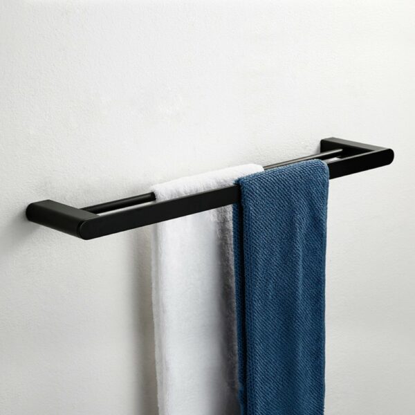 Hot Selling Bathroom Black Double Towel Bar - Image 6