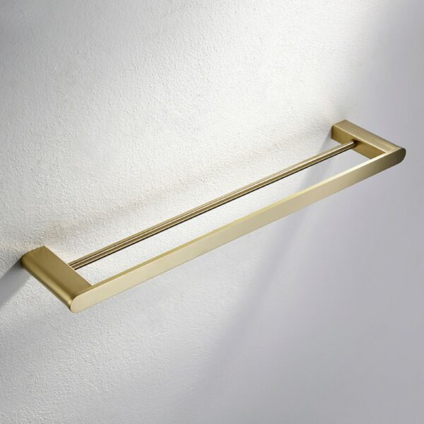 Toallero doble 1 Classic Bathroom Gold Double towel bar Wholesale - Imagen 2