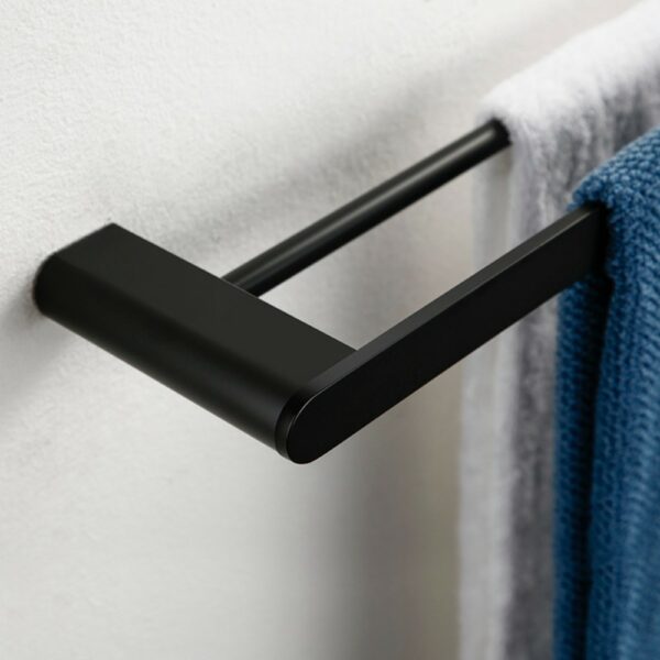 Hot Selling Bathroom Black Double Towel Bar - Image 5