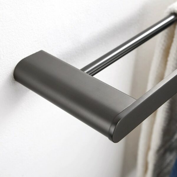 Toallero doble 2 3 Light Luxury And Simple Grey Double Towel Holder - Imagen 3