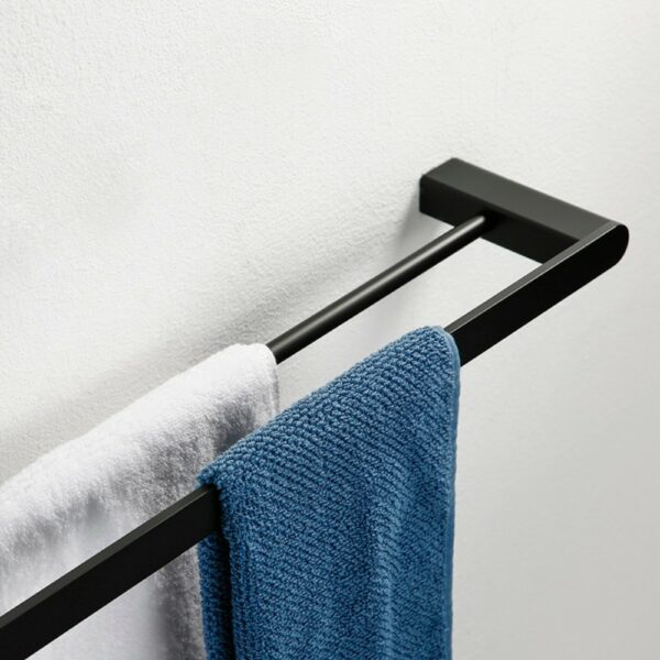 Hot Selling Bathroom Black Double Towel Bar - Image 3