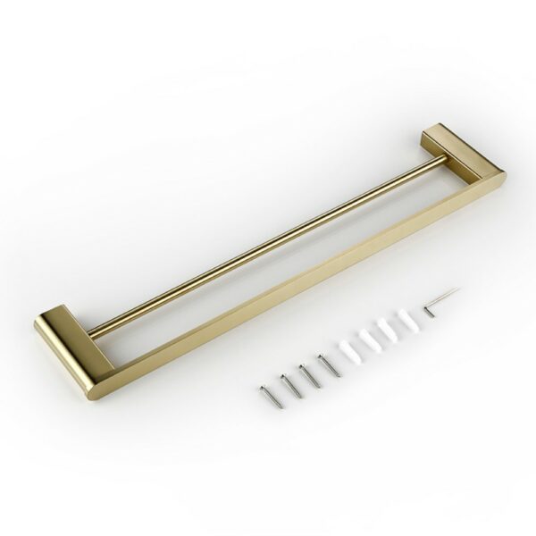 Toallero doble 4 Classic Bathroom Gold Double towel bar Wholesale - Imagen 5