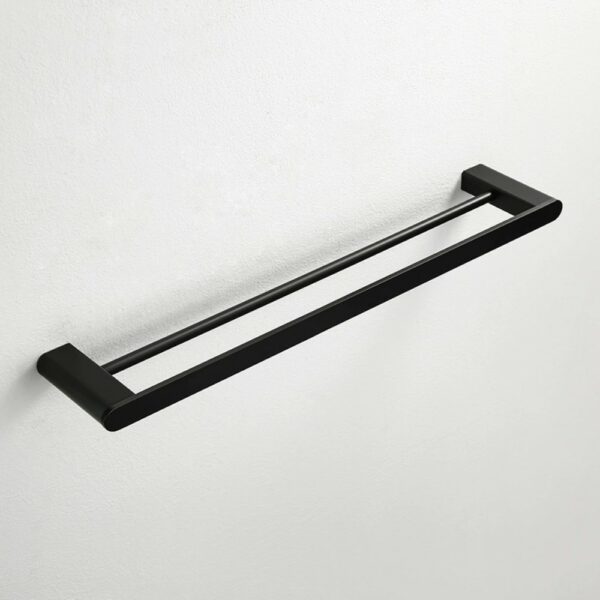 Hot Selling Bathroom Black Double Towel Bar - Image 2