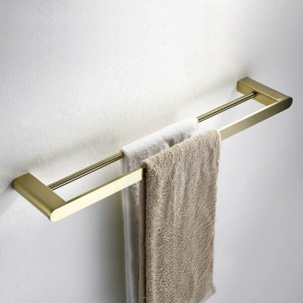 Classic Bathroom Gold Double towel bar Wholesale - Imagen 6