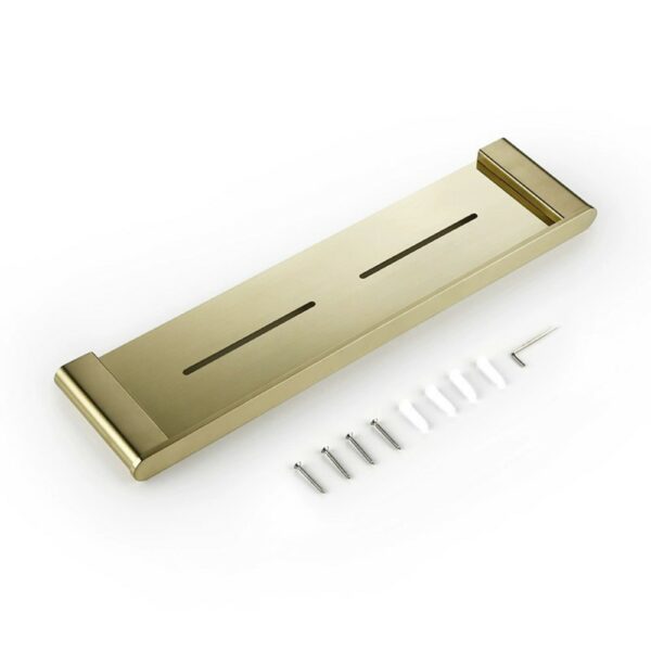 架子 1 LINLI 304 Stainless Steel Brushed Gold Bathroom Shelf - 图片 2