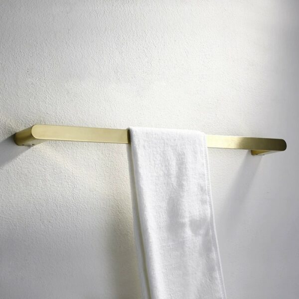 Fashion And simple Gold Square Single Towel Bar - Imagen 5