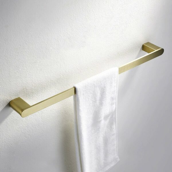 Fashion And simple Gold Square Single Towel Bar - Imagen 4