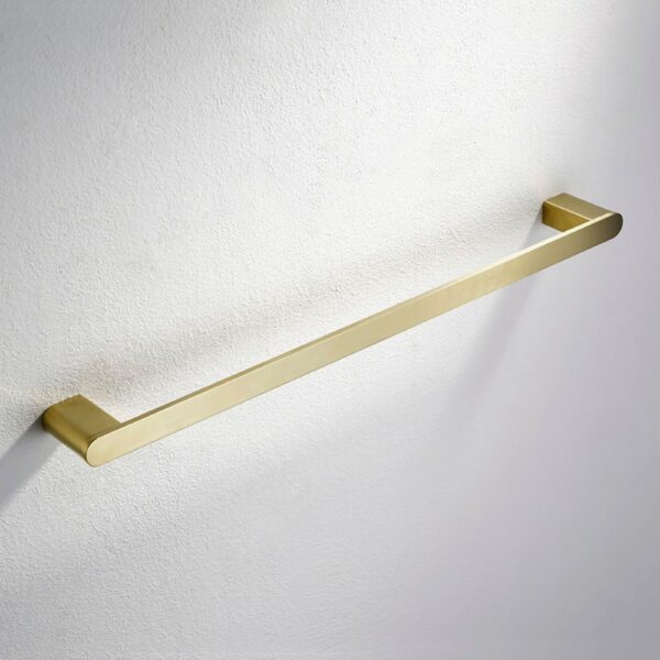 Fashion And simple Gold Square Single Towel Bar - Imagen 6