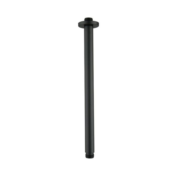 Brazo de techo redondo negro para ducha