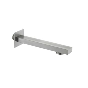 Brushed Nickel Square Wall Mounted Bathtub Spout
