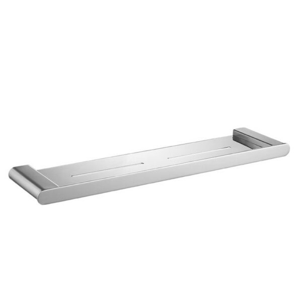 Estante de baño de pared sencillo Cromo