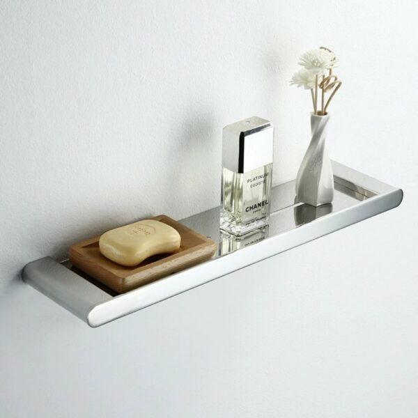 Simple Wall Mounted Bathroom Shelf Chrome - Imagen 2