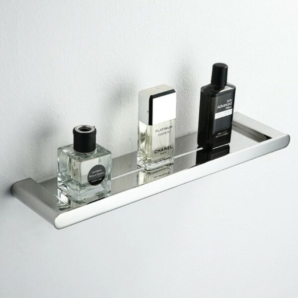 Simple Wall Mounted Bathroom Shelf Chrome - Imagen 3