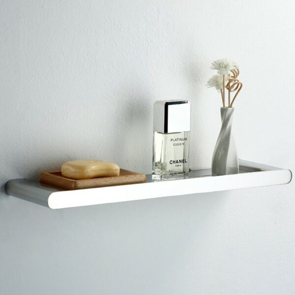Simple Wall Mounted Bathroom Shelf Chrome - Imagen 4