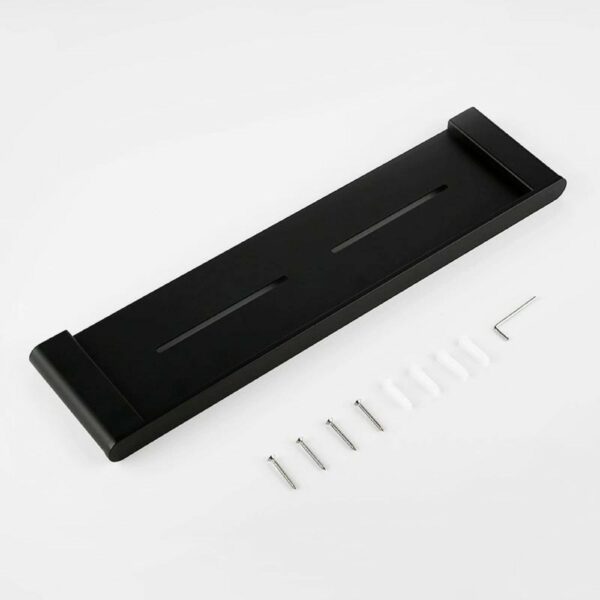 搁板 5 1 Wall Mounted Black Square Shower Shelf Wholesale - 图片 7