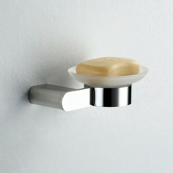 Chrome Plated Round Glass Soap Dish For Bathroom - 图片 4