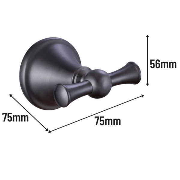 Gancho para albornoz 1 Grey Robe Hook Durable Stainless Steel Finished - Imagen 2