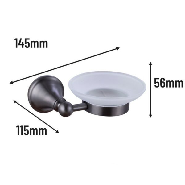 Jabonera 1 Beautiful Glass Soap Dish Wall Mount Supply - Imagen 2