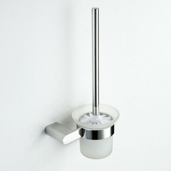 LINLI Wall Mounted Toilet Brush With Holder Frosted Glass Cup On Sale - Imagen 2