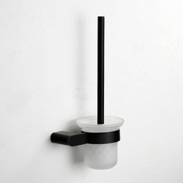 Best Black Bathroom Cleaning Toilet Brush With Glass Cup - Imagen 4