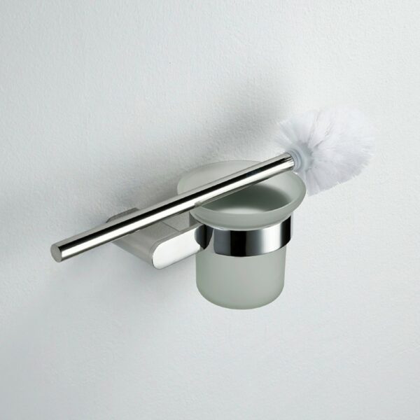 LINLI Wall Mounted Toilet Brush With Holder Frosted Glass Cup On Sale - Imagen 4