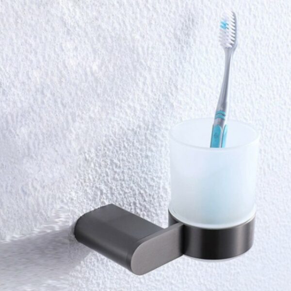 Perfect Glass Toothbrush Holder Bathroom Organization Artifact - 图片 3