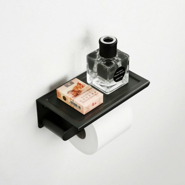 Stainless Steel Toilet Tissue Holder With Tray - Imagen 5