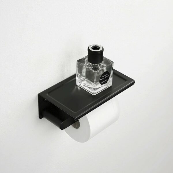Stainless Steel Toilet Tissue Holder With Tray - Imagen 3