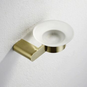 2024 Nuevo Diseño Jabonera De Vidrio Dorado Para Ducha