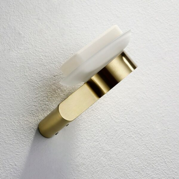 jabonera oro cepillado 3 2024 New Design Gold Glass Soap Dish For Shower - Imagen 2