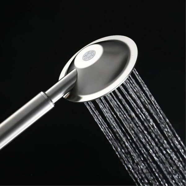 LINLI Durable Brushed Round Shower Handheld Supply - Imagen 2